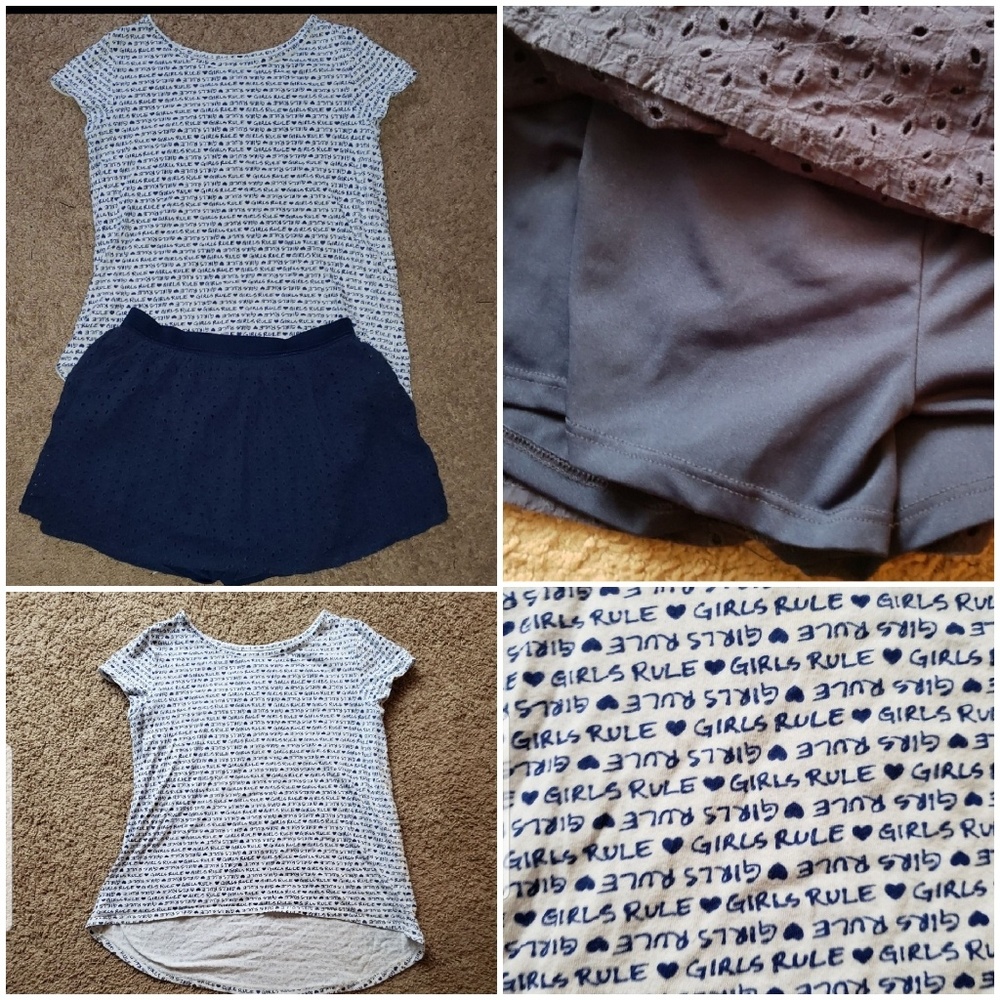 Girls skirt and top